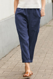 Casual Solid Patchwork Harlan Mid Waist Harlan Solid Color Bottoms
