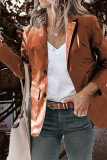 Fashion Solid Pocket Buttons Turndown Collar Outerwear