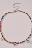 Street Cute Patchwork Bead tube Necklaces