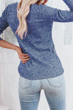 Casual Elegant Solid Buttons V Neck Tops