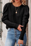 Elegant Solid Solid Color O Neck Tops