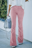 Fashion Casual Solid Solid Color Boot Cut High Waist Solid Color Bottoms