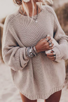 Casual Street Solid Solid Color O Neck Tops