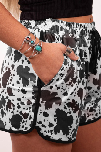 Fashion Print Patchwork Straight Mid Waist Straight Full Print Bottoms