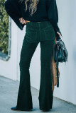Fashion Casual Solid Solid Color Boot Cut High Waist Solid Color Bottoms