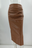 Fashion Casual Solid Patchwork Regular Solid Color Bottoms