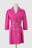 Fashion Solid With Belt V Neck A Line Dresses