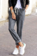 Casual Solid Draw String Harlan Mid Waist Harlan Solid Color Bottoms