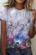 Fashion Casual Print Basic O Neck T-Shirts