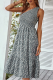 Casual Print Patchwork One Shoulder Cake Skirt Dresses