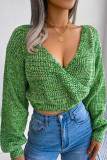 Street Solid Solid Color V Neck Tops