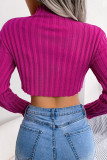 Street Solid Asymmetrical Half A Turtleneck Tops