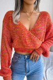 Street Solid Solid Color V Neck Tops
