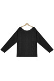 Street Solid Solid Color O Neck Tops