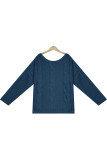 Street Solid Solid Color O Neck Tops