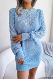 Sweet Elegant Solid Hollowed Out Without Belt Off the Shoulder One Step Skirt Dresses