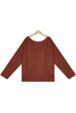 Street Solid Solid Color O Neck Tops