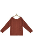 Street Solid Solid Color O Neck Tops