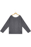 Street Solid Solid Color O Neck Tops
