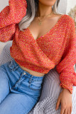 Street Solid Solid Color V Neck Tops