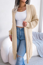 Sweet Elegant Solid Solid Color Cardigan Collar Tops