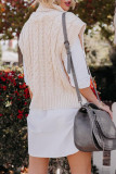 Fashion Casual Solid Patchwork Turtleneck Tops