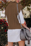 Fashion Casual Solid Patchwork Turtleneck Tops