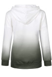 Fashion Sweet Print Pocket Hooded Collar Tops