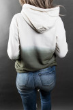 Fashion Sweet Print Pocket Hooded Collar Tops