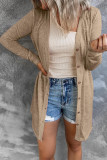 Fashion Solid Buttons O Neck Tops