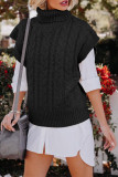Fashion Casual Solid Patchwork Turtleneck Tops