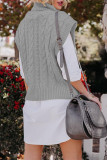 Fashion Casual Solid Patchwork Turtleneck Tops