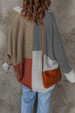 Fashion Casual Color Block Contrast Tops
