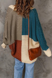 Fashion Casual Color Block Contrast Tops