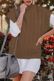 Fashion Casual Solid Patchwork Turtleneck Tops