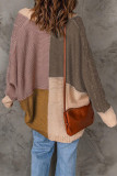 Fashion Casual Color Block Contrast Tops