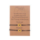 Sunflower Wax Thread Braided Best Friends Bracelet 2Pcs