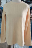 Casual Solid Solid Color O Neck Long Sleeve Two Pieces