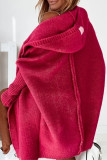 Street Solid Asymmetrical Solid Color Hooded Collar Tops