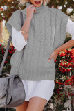 Fashion Casual Solid Patchwork Turtleneck Tops
