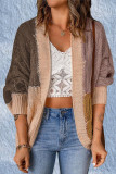 Fashion Casual Color Block Contrast Tops