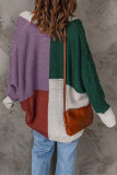 Fashion Casual Color Block Contrast Tops