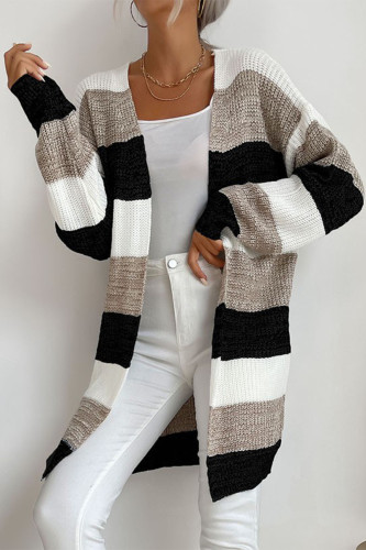 Fashion Casual Color Block Contrast V Neck Tops
