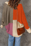 Fashion Casual Color Block Contrast Tops