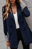Fashion Work Solid Buttons Turndown Collar Outerwear