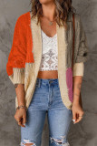 Fashion Casual Color Block Contrast Tops