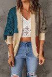 Fashion Casual Color Block Contrast Tops
