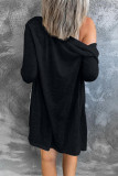 Fashion Solid Buttons O Neck Tops