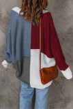 Fashion Casual Color Block Contrast Tops