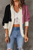 Fashion Casual Color Block Contrast Tops